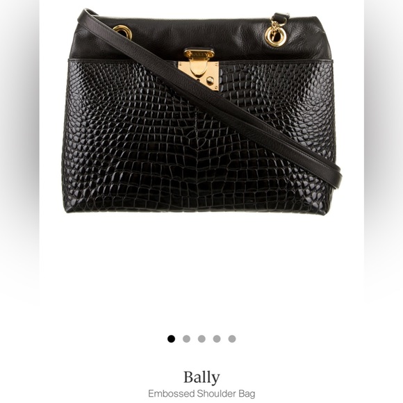 Bally Leather Embossed Shoulder Bag - Picture 2 of 7